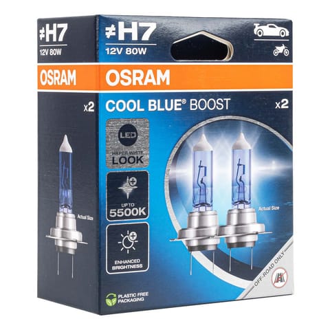⁨Halogen bulb osram h7 12v 80w px26d cool blue boost 5500k/ 2 pcs⁩ at Wasserman.eu