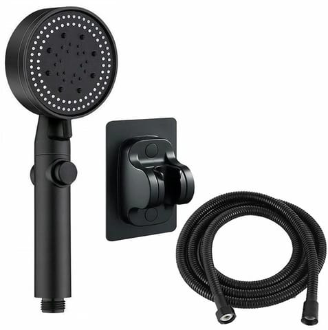 ⁨AG894A Zestaw prysznicowy czarny  3el.⁩ w sklepie Wasserman.eu