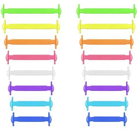 ⁨DA10B Sznurowadła silikonowe bez wiązania rainbow⁩ w sklepie Wasserman.eu