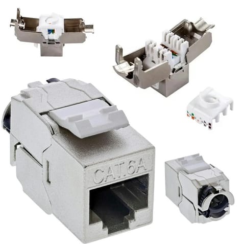 ⁨RJ10 Gniazdo rj45 stp kat.6a beznarzędziowe⁩ w sklepie Wasserman.eu