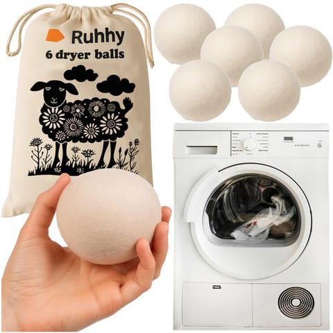 ⁨Kule wełniane do suszarki 6 szt. Ruhhy 25704⁩ w sklepie Wasserman.eu