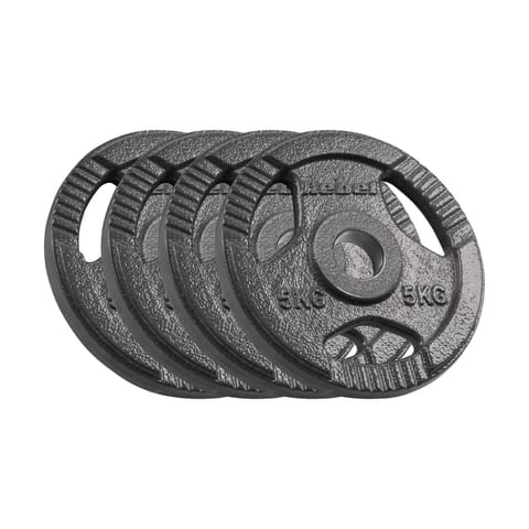 ⁨Obciążenie żeliwne olimpijskie zestaw 4x5kg, otwór 51mm, talerz z uchwytami, REBEL ACTIVE⁩ w sklepie Wasserman.eu