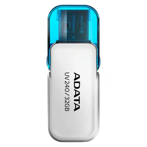 ⁨Pendrive ADATA AUV240-32G-RWH (32GB; USB 2.0; white)⁩ at Wasserman.eu