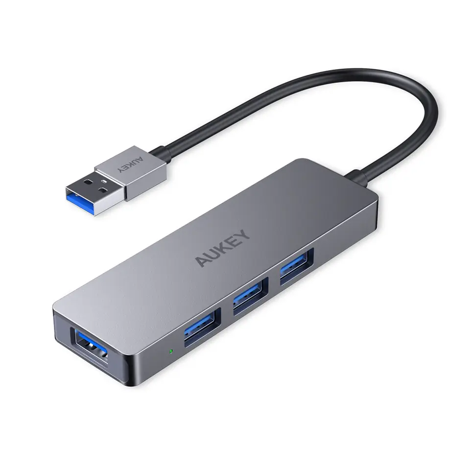 ⁨AUKEY CB-H36 Aluminium HUB USB-A | Ultra Slim | 4in1 | 4xUSB 3.0 | 5Gbps⁩ at Wasserman.eu