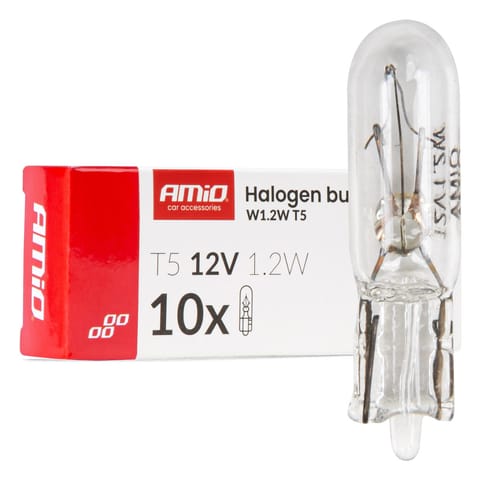 ⁨Żarówki halogenowe 1.2w w2x4.6d 10szt. amio-04412⁩ w sklepie Wasserman.eu