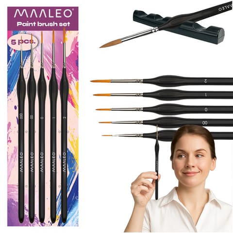 ⁨Pędzle do malowania 5 szt.z podstawką Maaleo 26119⁩ w sklepie Wasserman.eu