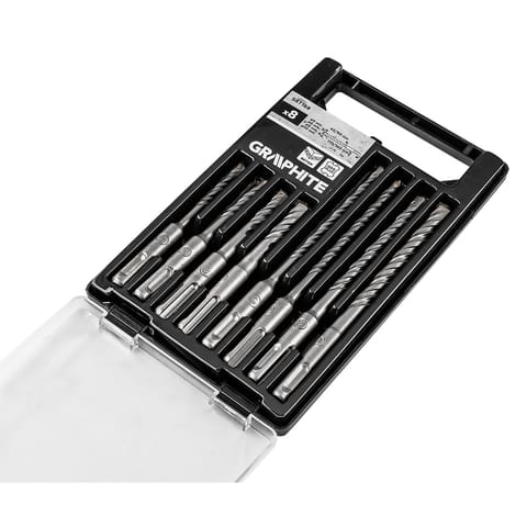 ⁨Zestaw wierteł do betonu SDS Plus z podwójną spiralą 5, 6, 8, 10 x 110 mm, 5, 6, 8, 10 x 160 mm⁩ w sklepie Wasserman.eu