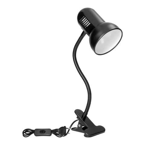 ⁨GANSO, lampka biurkowa z klipsem, flex, 15W, E27, czarna⁩ w sklepie Wasserman.eu