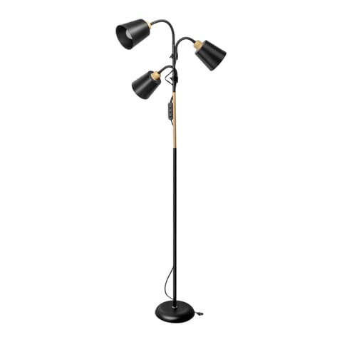 ⁨GRACE 3P, potrójna lampa podłogowa, 3xE27, max. 3x18W, 192 cm, czarna⁩ w sklepie Wasserman.eu