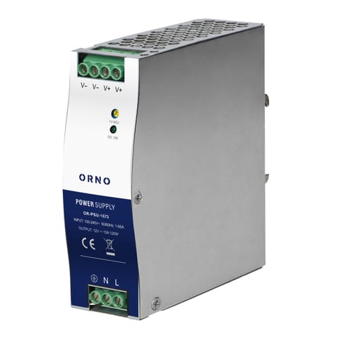 ⁨Zasilacz przemysłowy na szynę DIN, 12VDC 10A 120W, obudowa metalowa⁩ w sklepie Wasserman.eu