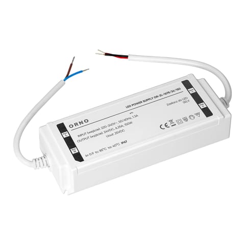⁨Zasilacz LED, hermetyczny, 24V, 150W, IP67, plastikowa obudowa⁩ w sklepie Wasserman.eu