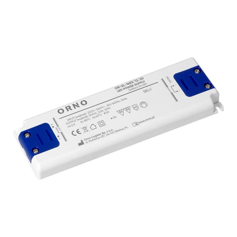 ⁨Zasilacz LED płaski, 12V DC, 30W, IP20⁩ w sklepie Wasserman.eu