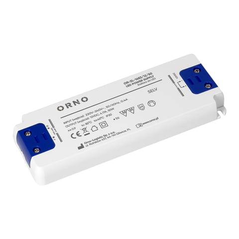 ⁨Zasilacz LED płaski, 12V DC, 50W, IP20⁩ w sklepie Wasserman.eu