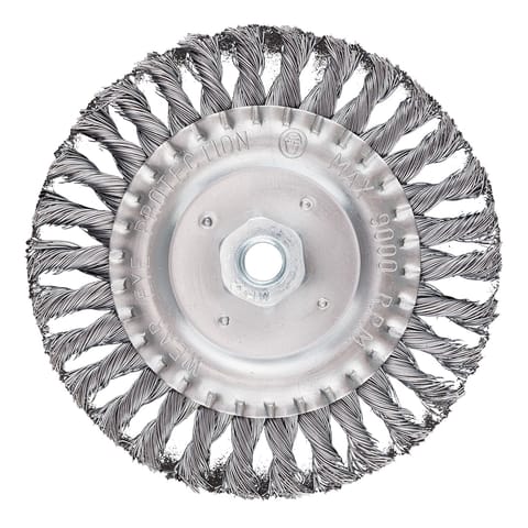⁨Szczotka druciana tarczowa 150 mm, drut skręcony, stalowy, M14⁩ w sklepie Wasserman.eu