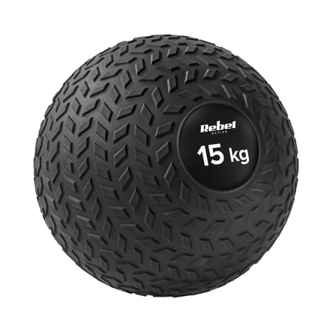 ⁨Mała piłka lekarska do ćwiczeń rehabilitacyjna Slam Ball 23cm 15kg, REBEL ACTIVE⁩ w sklepie Wasserman.eu