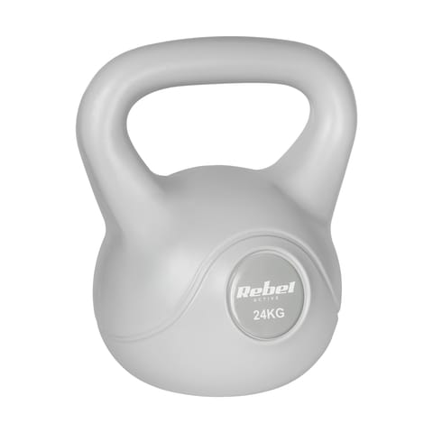 ⁨Kettlebell bitumiczny 24 kg szary  REBEL ACTIVE⁩ w sklepie Wasserman.eu
