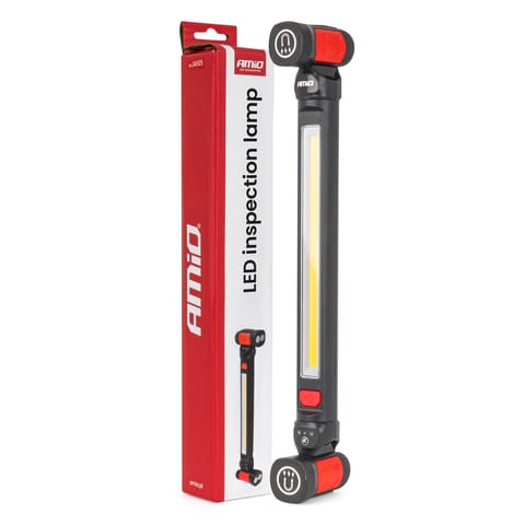 ⁨Lampa inspekcyjna led cob podwieszana 10w 4400mah 1000lm amio-04505⁩ w sklepie Wasserman.eu
