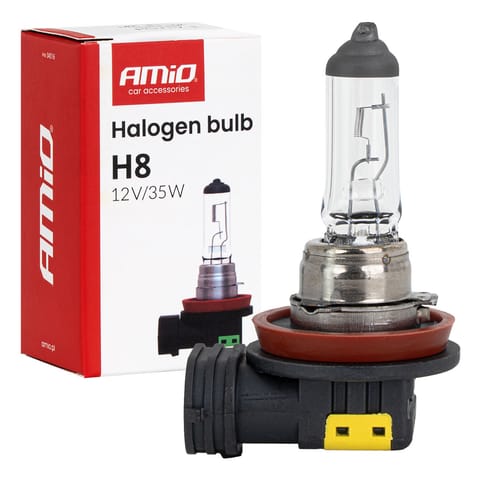 ⁨Żarówka halogenowa h8 12v 35w pgj19-1 amio-04516⁩ w sklepie Wasserman.eu
