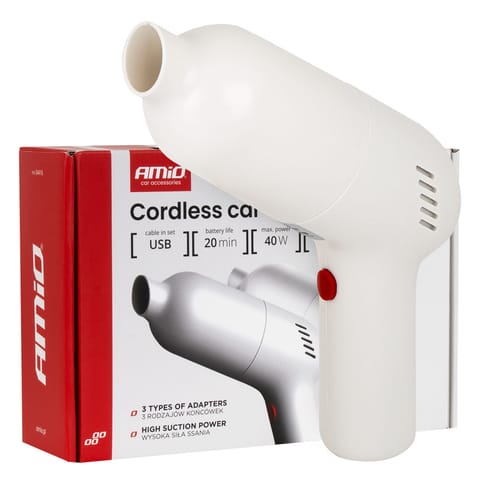 ⁨Odkurzacz samochodowy bezprzewodowy 40w 4,5kpa usb-c vc-07 hepa amio-04415⁩ w sklepie Wasserman.eu