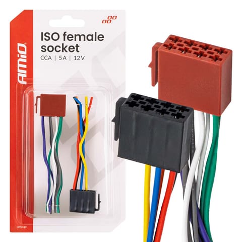 ⁨Złącze żeńskie iso cca 5a 12v amio-04444⁩ w sklepie Wasserman.eu