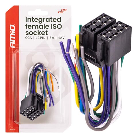 ⁨Zintegrowane złącze żeńskie iso cca 13pin 5a 12v amio-04441⁩ w sklepie Wasserman.eu