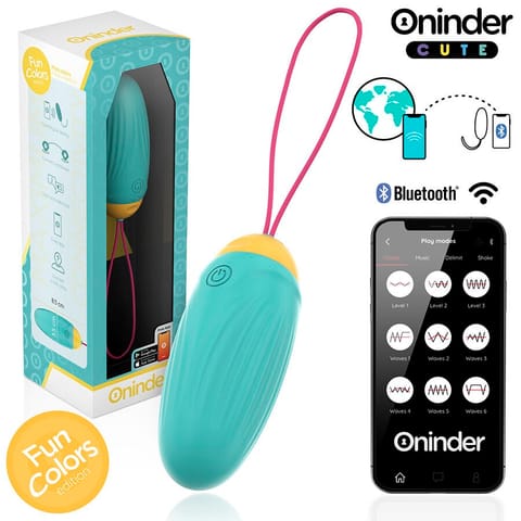 ⁨Oninder Cute - Love Pleasure Vibrating Egg - Rotating Silicone Gems - Free Global App⁩ w sklepie Wasserman.eu