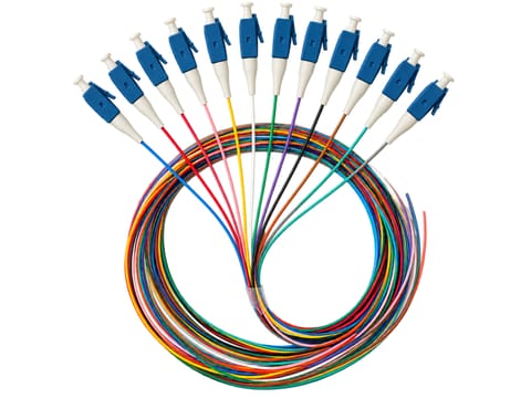 ⁨Pigtail SM 1J 9/125 wtyk LC/UPC dł. 2 m "EASY STRIP" opak. 12 szt. wielokolorowe ALANTEC⁩ w sklepie Wasserman.eu