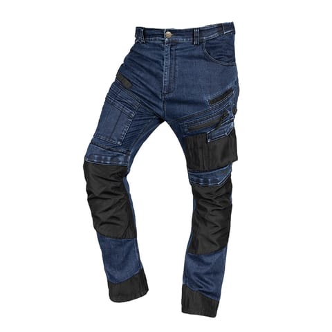 ⁨Spodnie robocze DENIM, wzmocnienia Oxford, granatowe, rozmiar XS⁩ w sklepie Wasserman.eu