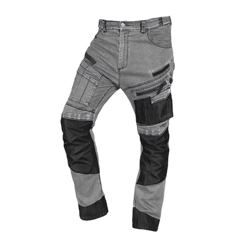 ⁨Spodnie robocze DENIM, wzmocnienia Oxford, szare, rozmiar S⁩ w sklepie Wasserman.eu