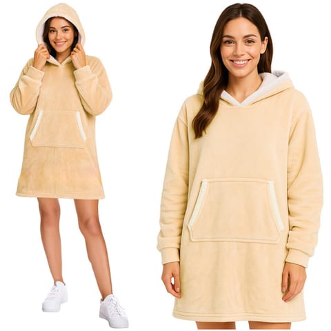 ⁨Bluza XXL - koc beżowy Ruhhy 26146⁩ w sklepie Wasserman.eu
