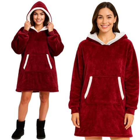⁨Bluza XXL - koc czerwony Ruhhy 26145⁩ w sklepie Wasserman.eu