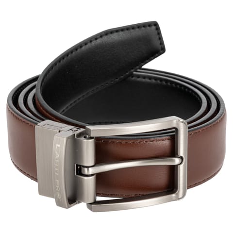 ⁨BELT FOR TROUSERS, LEATHER,2-SIDED,BLACK-BROWN,"100CM",LAHTI⁩ at Wasserman.eu