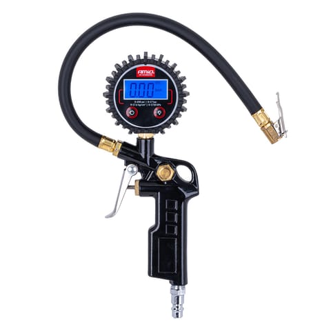 ⁨Pistolet do pompowania z manometrem cyfrowym 17 bar amio-04466⁩ w sklepie Wasserman.eu