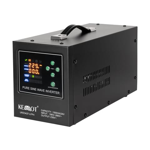 ⁨Zasilacz awaryjny KEMOT PROsinus-1500/24-LFP4  przetwornica z czystym przebiegiem sinusoidalnym i funkcją ładowania  24V 230V 1500VA/1050W⁩ w sklepie Wasserman.eu