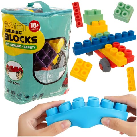 ⁨Klocki gumowe - sensoryczne 80el.  26575⁩ w sklepie Wasserman.eu