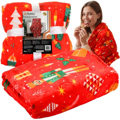 ⁨Koc świąteczny flanelowy 1,5x2m Ruhhy 26607⁩ w sklepie Wasserman.eu
