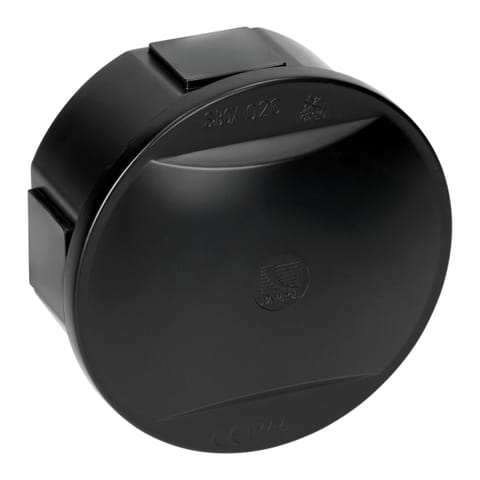 ⁨Puszka hermetyczna 80x40, 4 dławiki, odporna na UV, czarna, IP44⁩ w sklepie Wasserman.eu