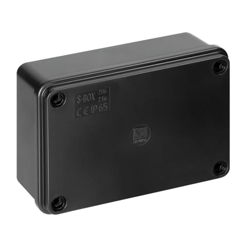 ⁨Puszka hermetyczna 120x80x50, bez dławików, czarna, bezhalogenowa, odporna na UV, IP65⁩ w sklepie Wasserman.eu
