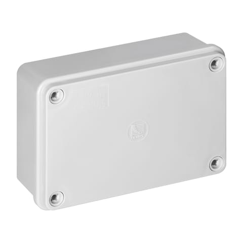 ⁨Puszka hermetyczna 120x80x50, bez dławików, szara, bezhalogenowa, IP65⁩ w sklepie Wasserman.eu