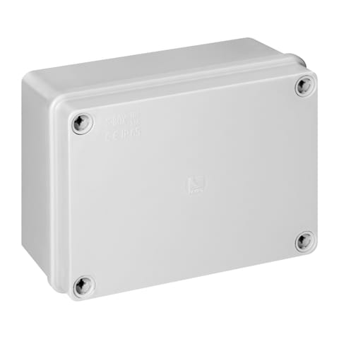 ⁨Puszka hermetyczna 150x110x70, bez dławików, szara, bezhalogenowa, IP65⁩ w sklepie Wasserman.eu
