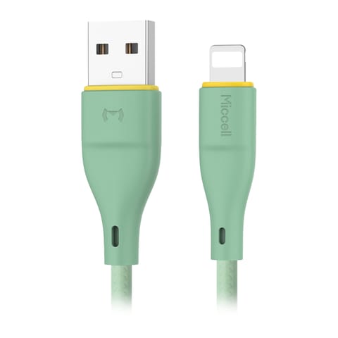 ⁨Kabel USB-A - Lightning Miccell VQ-D06, 2,4A, 1m, zielony⁩ w sklepie Wasserman.eu