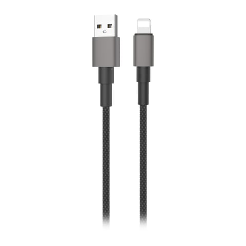 ⁨Kabel USB-A - Lightning Miccell VQ-D34, 2,4A, 1,2m, czarny⁩ w sklepie Wasserman.eu