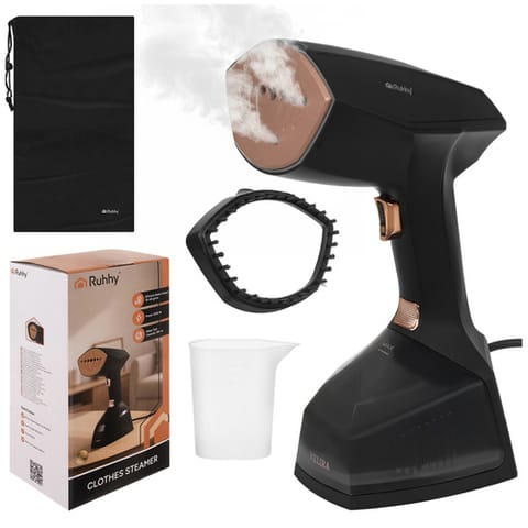 ⁨Parownica do ubrań 2000W czarna Velira Ruhhy 26901⁩ w sklepie Wasserman.eu