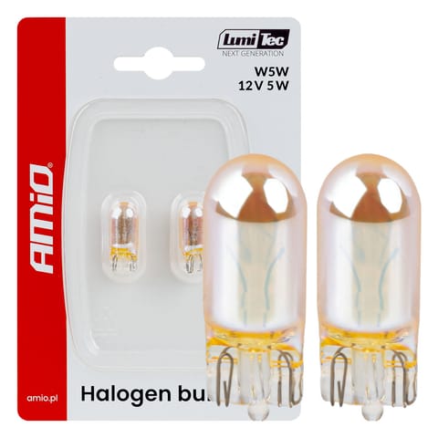 ⁨Żarówki halogenowe wy5w 12v5w lumitec pomarańczowe chrom 2szt. amio-04626⁩ w sklepie Wasserman.eu