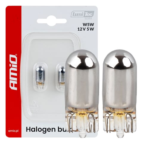 ⁨Żarówki halogenowe wy5w 12v5w lumitec chrom 2szt. amio-04628⁩ w sklepie Wasserman.eu