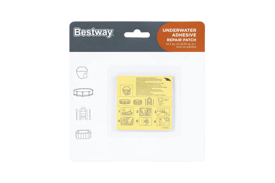 ⁨Bestway Łatki Naprawcze do Basenu 2.5" x 2.5"/6.5cm x 6.5cm 62091⁩ w sklepie Wasserman.eu