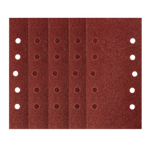 ⁨Papier ścierny na rzep 115 x 230 mm, P60, 5 szt., z 10 otworami⁩ w sklepie Wasserman.eu