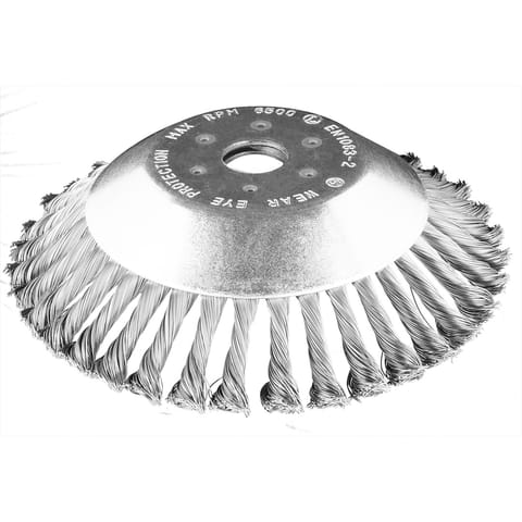 ⁨Szczotka druciana do kosy spalinowej 200 x 25,4 mm, twarda, druty splątane⁩ w sklepie Wasserman.eu