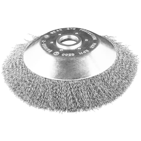 ⁨Szczotka druciana do kosy spalinowej 200 x 25,4 mm, miękka, druty falowane⁩ w sklepie Wasserman.eu