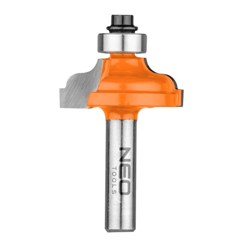 ⁨Frez kształtowy z łożyskiem, zaokrąglający, TCT, 32 x 12.9 mm, trzpień 8 mm⁩ w sklepie Wasserman.eu